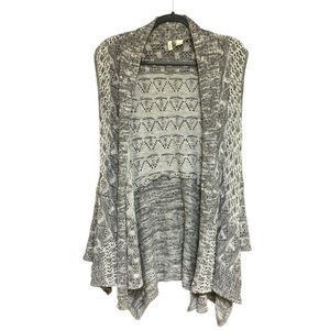 Anthropologie Gray Patterned Cardigan